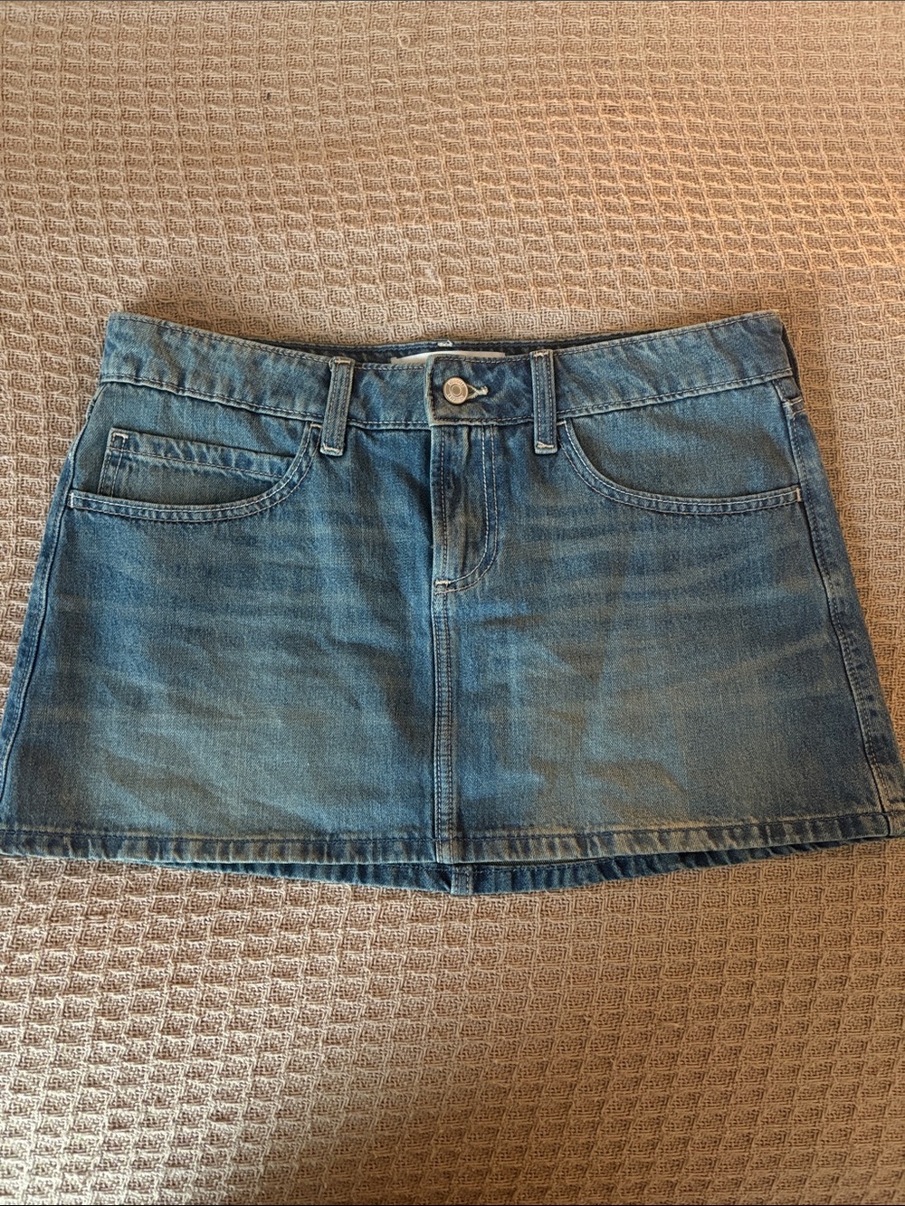 Hollister light blue denim skirt